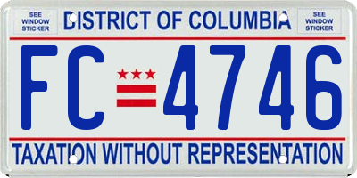 DC license plate FC4746