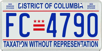 DC license plate FC4790