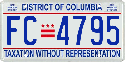 DC license plate FC4795