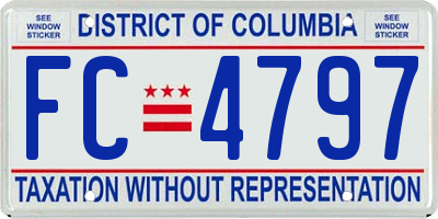 DC license plate FC4797