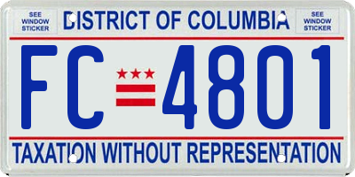 DC license plate FC4801