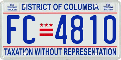 DC license plate FC4810