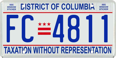 DC license plate FC4811