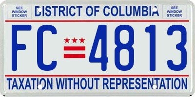 DC license plate FC4813