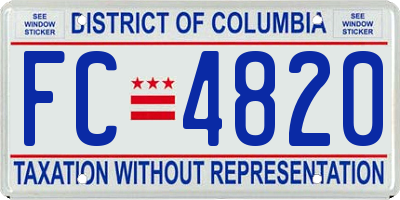 DC license plate FC4820