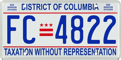 DC license plate FC4822