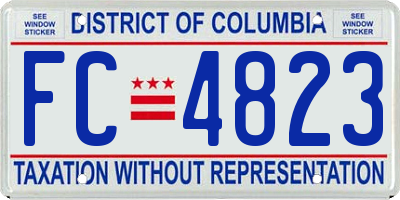 DC license plate FC4823