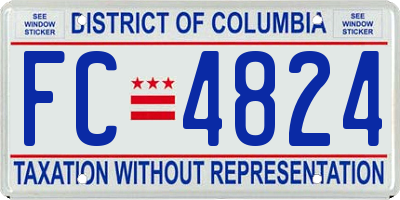 DC license plate FC4824