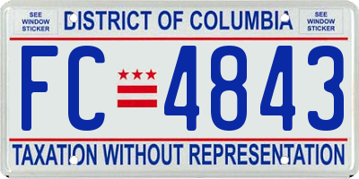 DC license plate FC4843