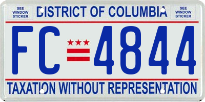 DC license plate FC4844