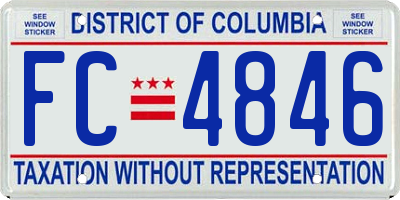 DC license plate FC4846