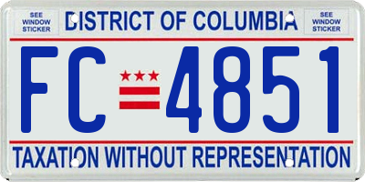 DC license plate FC4851