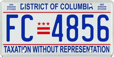 DC license plate FC4856