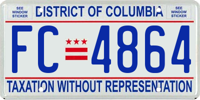 DC license plate FC4864