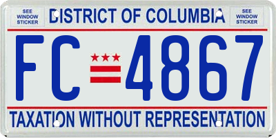 DC license plate FC4867