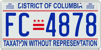 DC license plate FC4878