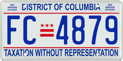 DC license plate FC4879