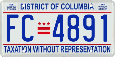 DC license plate FC4891