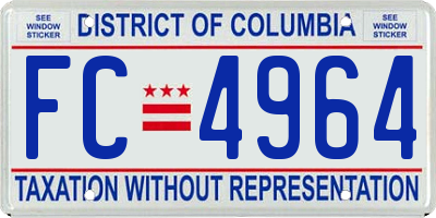 DC license plate FC4964