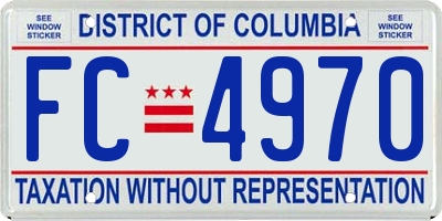 DC license plate FC4970