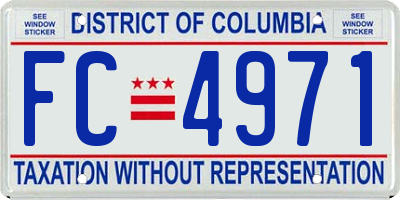 DC license plate FC4971