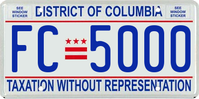 DC license plate FC5000