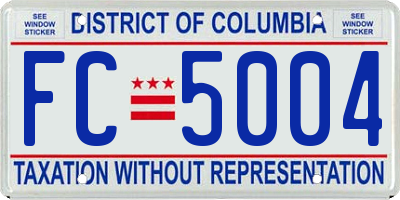 DC license plate FC5004