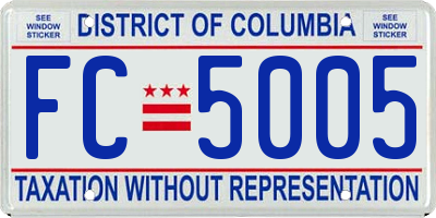 DC license plate FC5005