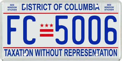 DC license plate FC5006