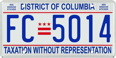 DC license plate FC5014