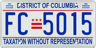 DC license plate FC5015