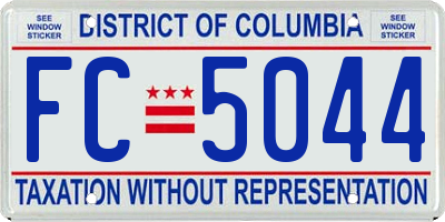 DC license plate FC5044