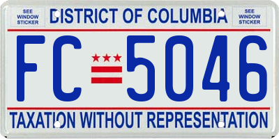 DC license plate FC5046