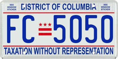 DC license plate FC5050