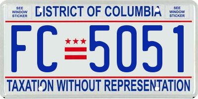 DC license plate FC5051