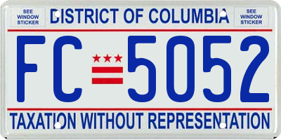 DC license plate FC5052