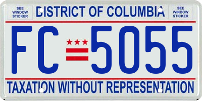 DC license plate FC5055