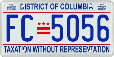 DC license plate FC5056