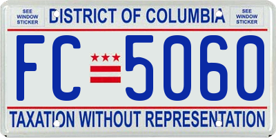 DC license plate FC5060