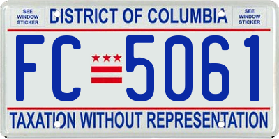 DC license plate FC5061