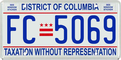 DC license plate FC5069