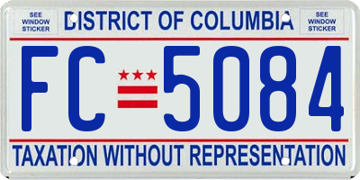 DC license plate FC5084