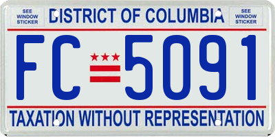 DC license plate FC5091