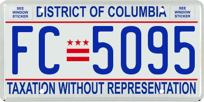 DC license plate FC5095