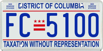 DC license plate FC5100