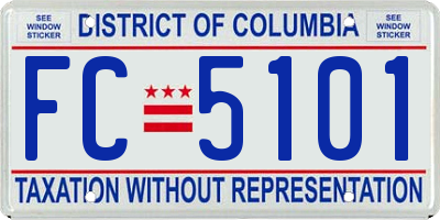 DC license plate FC5101