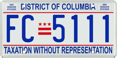 DC license plate FC5111