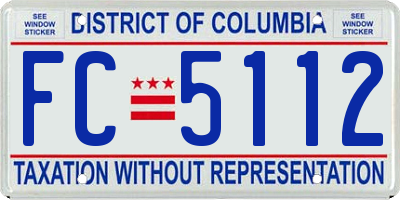 DC license plate FC5112