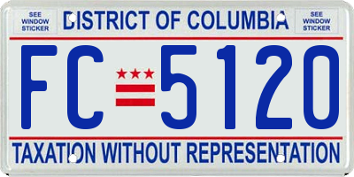 DC license plate FC5120