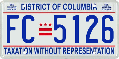 DC license plate FC5126